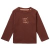 Bruine t-shirt 'love is kind' - Girls tee valdaraiso long sleeve cappucino